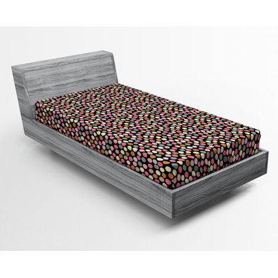 Microfiber Polka Dots Fitted Sheet
