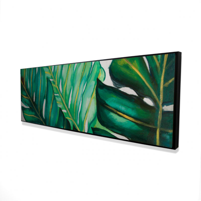 " Three Big Exotic Plant Leaves "
