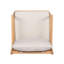 Fauteuil club de patio en bois d'acacia avec coussin résistant à l'eau, teck et beige (1 pièce)