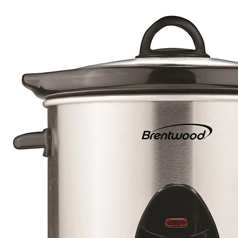 Brentwood 3 Qt Slow Cooker, Black/Silver