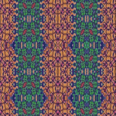 Tapis rouge/vert à motifs