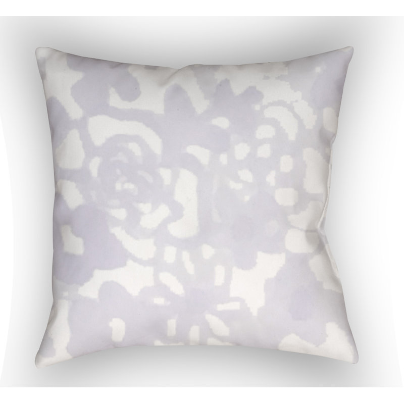 Flowers Pastel Floral Indoor/Outdoor Throw Pillow, 18" H x 18" W, Purple