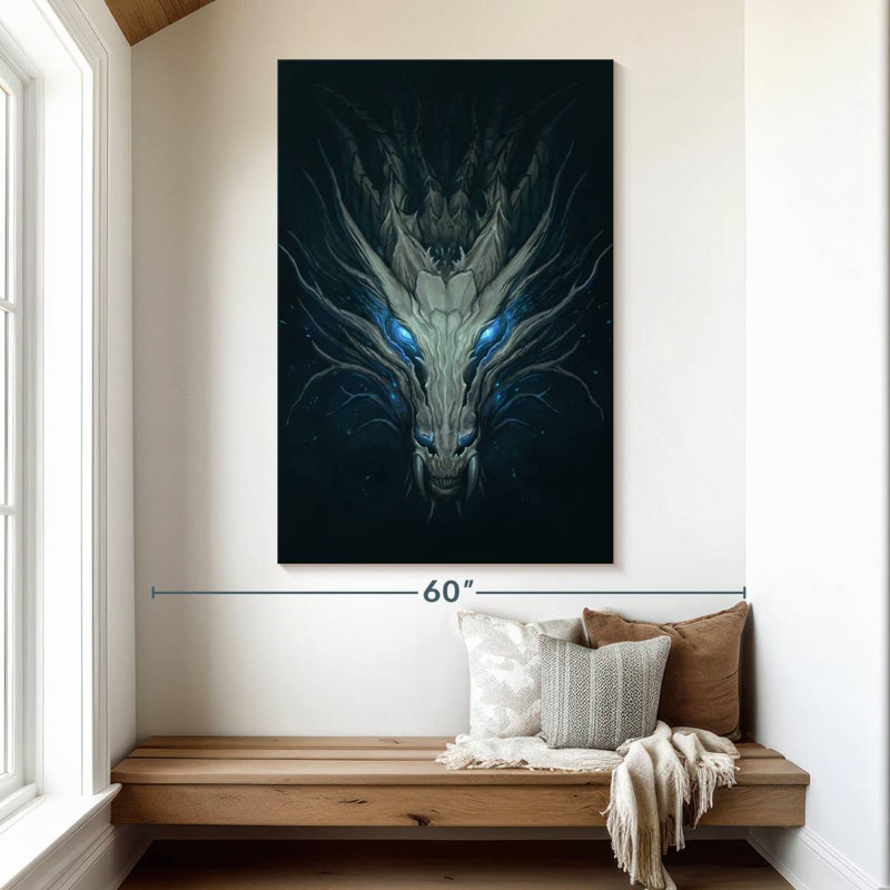 Kelan Blue Eyed Dragon, 51" H x 34" W