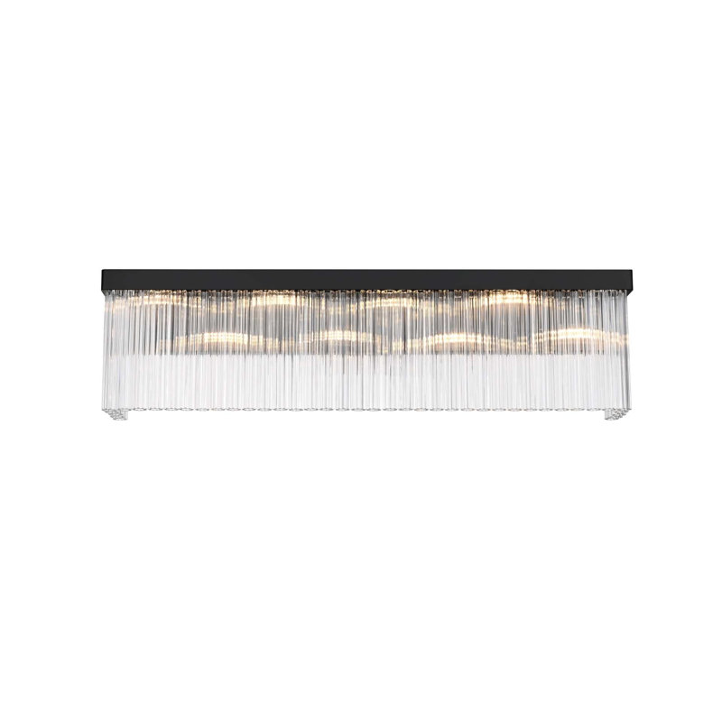 Harlow 34 inch Wall Sconce in Black, Black, 9" H x 34.5" W x 5" D, 8 Lights