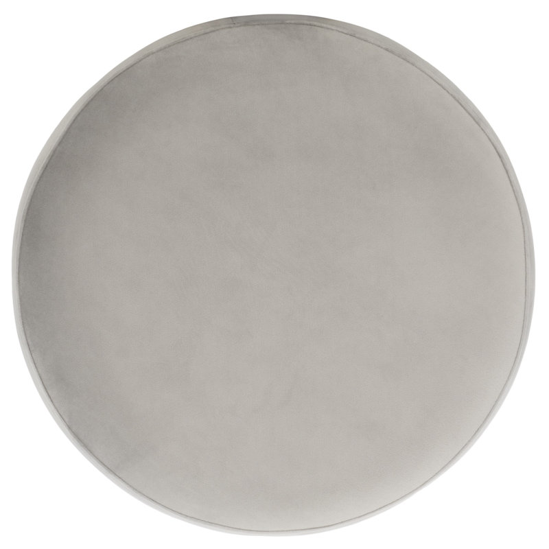 Repose-pieds standard en velours de 16 po de large Skye, Gris clair