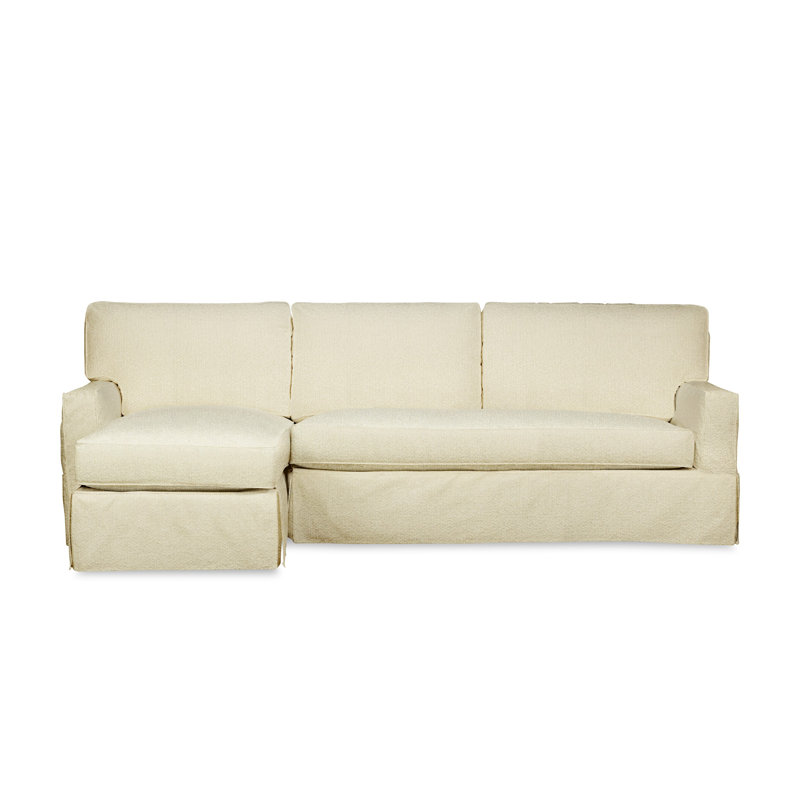 Canapé modulaire 2 pièces Taylor, Orienté à gauche (vu de face), Tissu performance bouclé Davis Pearl