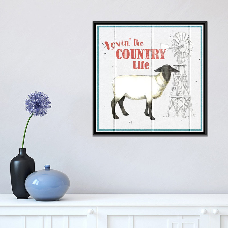 «Farm to Table I», impression sur toile, H 18 po x l 18 po x P 1,5 po, Toile encadrée noire, Pas de tapis