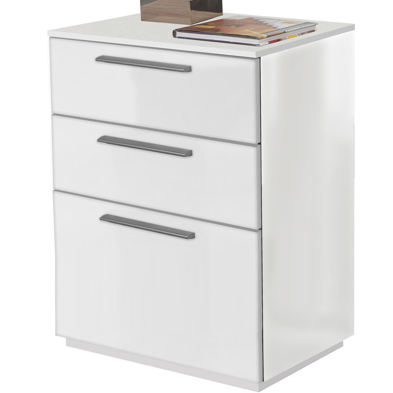 Semplice 50cm W Manufactured Wood Bedside Table