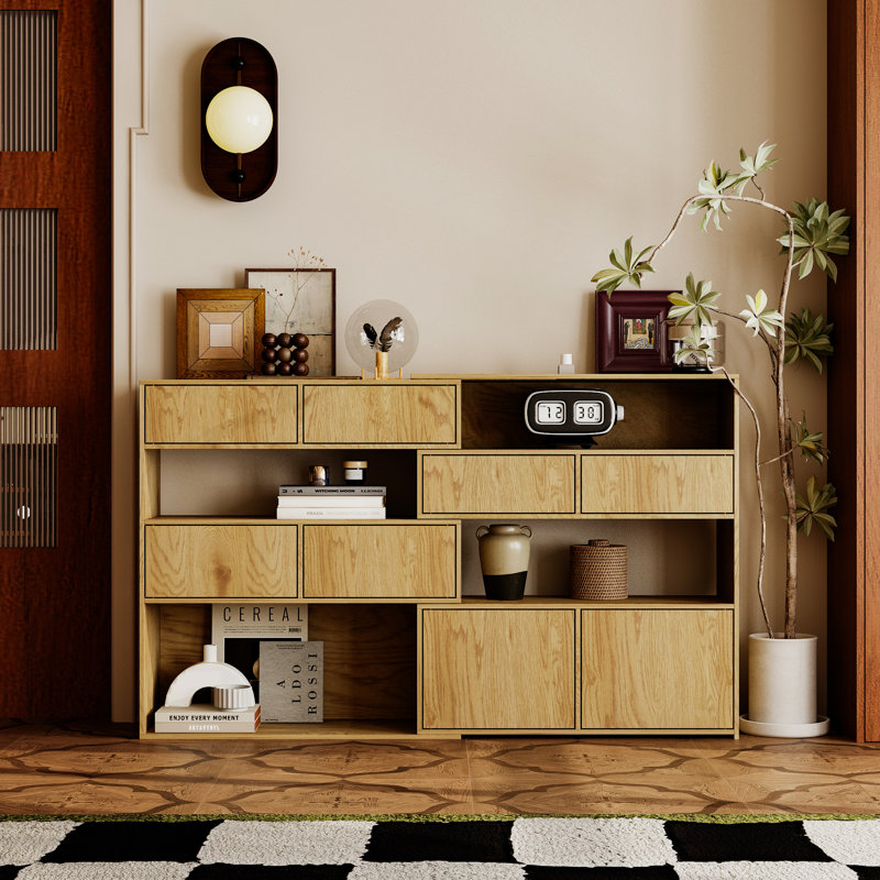 Multifunctional Convertible Accent Cabinet With Multi-Layer Shelves