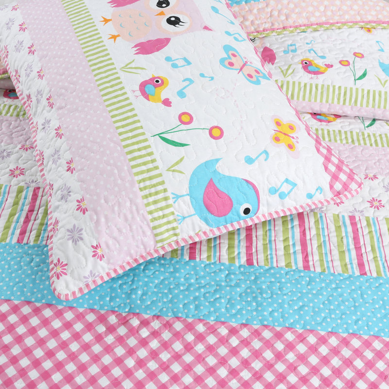 Quilt Set, Twin + 1 Standard Sham + 4 Throw Pillows