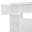 Lit double en bois avec armoire tout-en-un, tablette et prises, lit gigogne simple