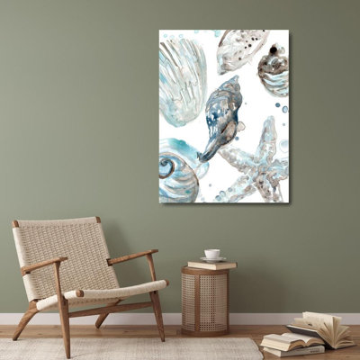 «Dovecove Vess, June Erica», reproduction d'art sur toile tendue: Cerulean Seashells III 174946Z