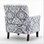 Fauteuil en mélange de polyester à motifs