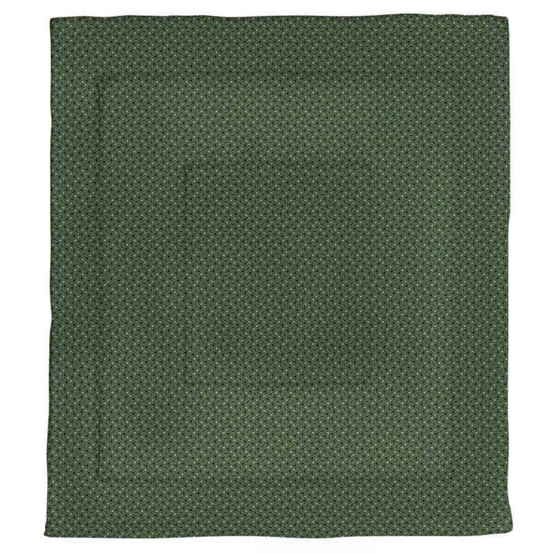 Édredon simple réversible Katelyn Elizabeth, Édredon grand, Vert / Noir