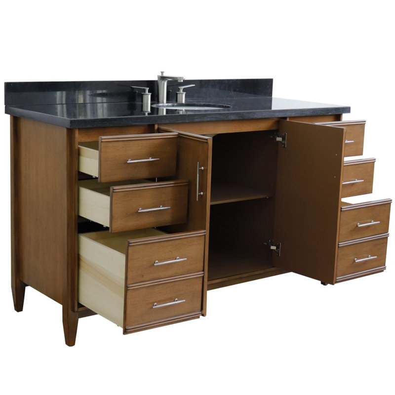 Ensemble de meuble-lavabo simple 61 po Cherina, Noir