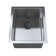 Cantrio Premium Stainless Steel Single Kitchen Sink with 13" x 15" x 8" Dimensions