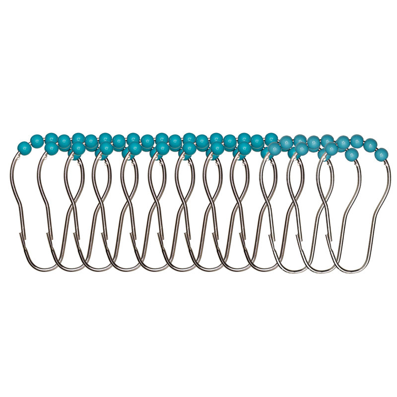 Stainless Steel Rust Resistant Shower Curtain Hook, Blue