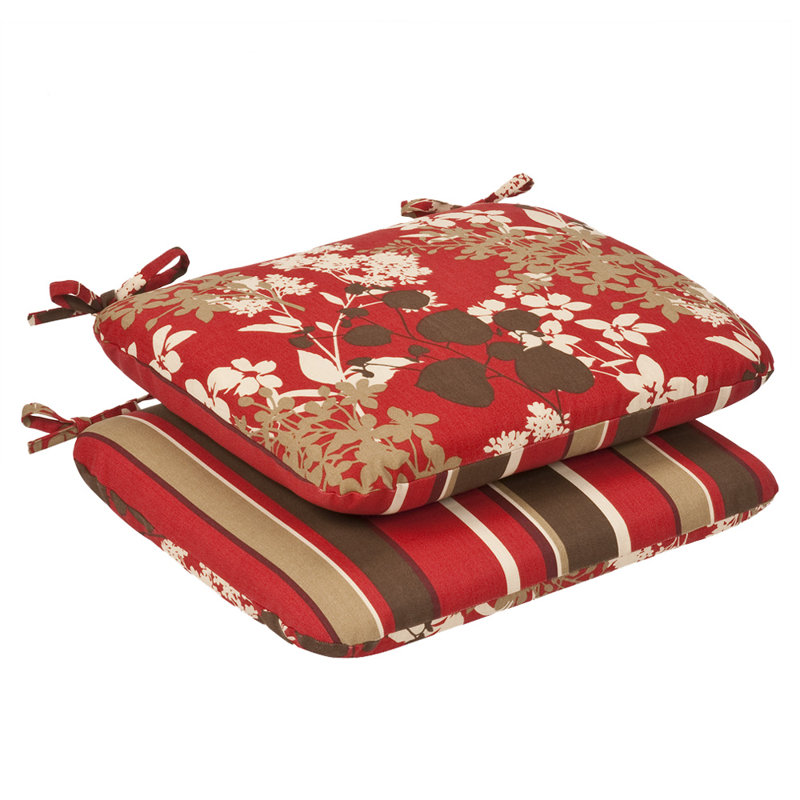 Coussin de chaise de salle à manger d’intérieur/d’extérieur, 15,5 po x 18,5 po x 3 po