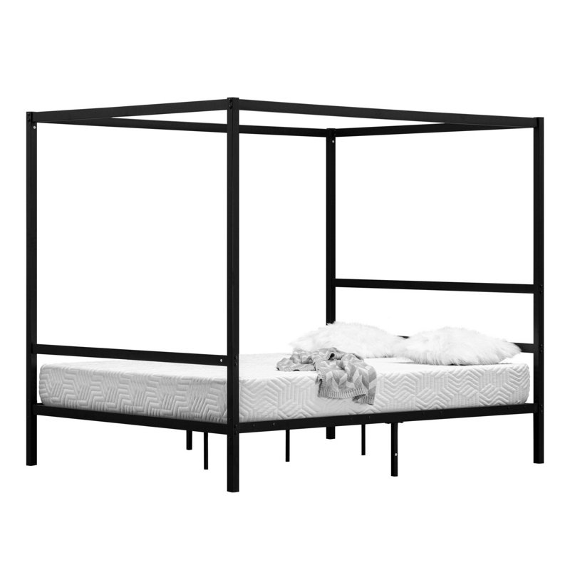 Lit plateforme Reames, Noir, Grand