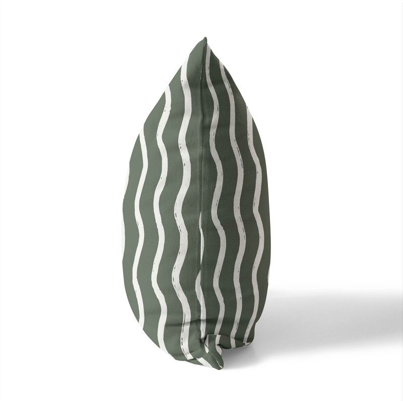 Coussin Wiggle Row, Chimichurri / vert, H 26 po x l 26 po