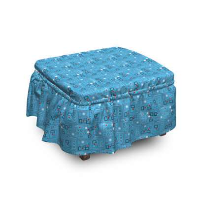 Box Cushion Ottoman Slipcover
