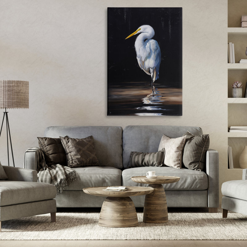 «Balancing Egret Bird» par Mark Kelso, H 45 po x l 30 po