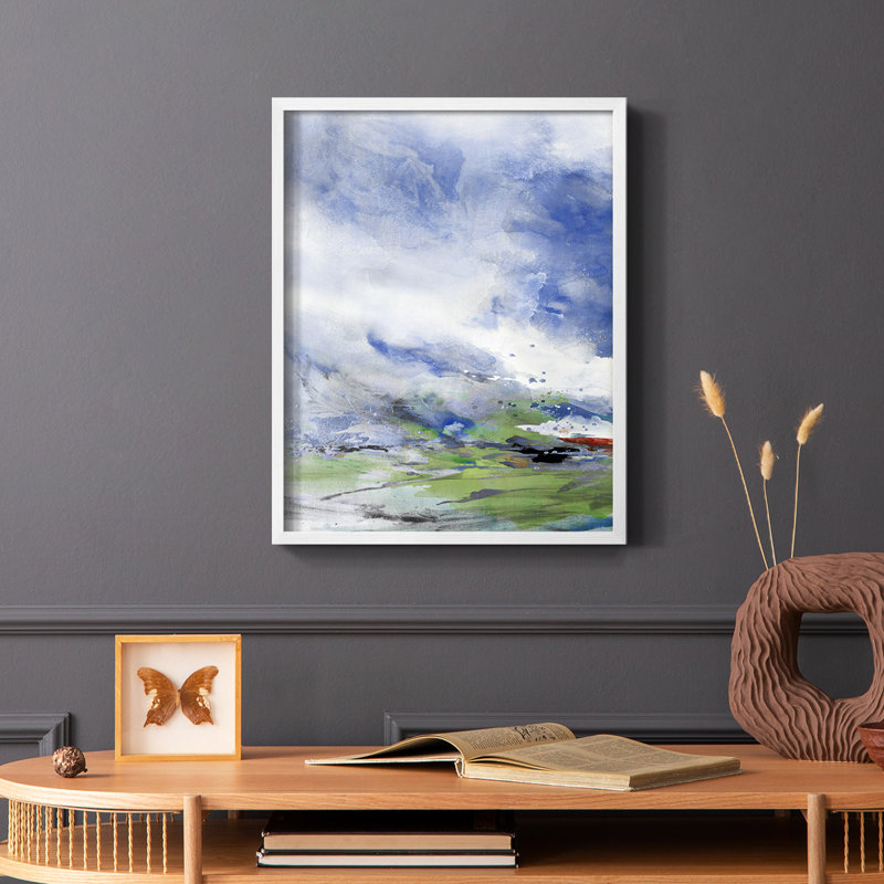 Spring Air I, reproduction encadrée - bois massif, Blanc, H 14 po x l 11 po