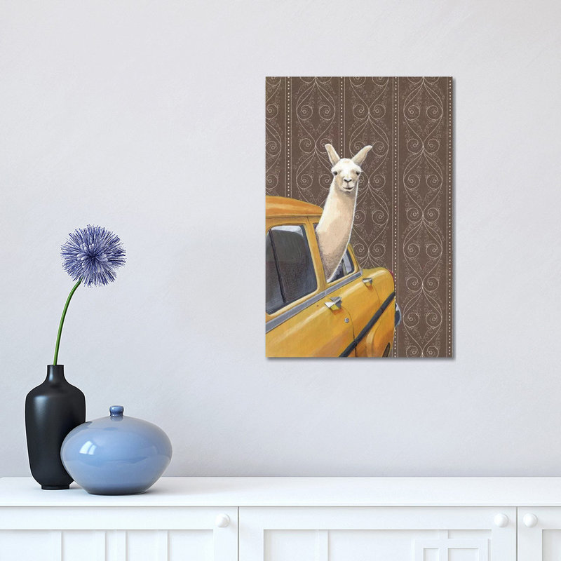 Taxin Llama by Jason Ratliff - Wrapped Canvas Gallery-Wrapped Canvas Giclée, 30.48 cm H x 45.72 cm W