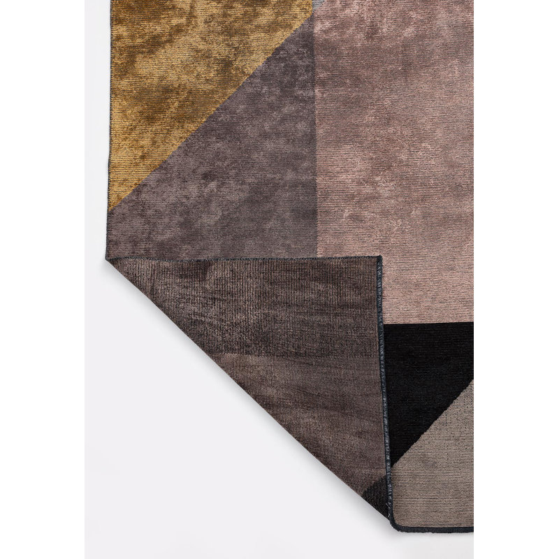 Alyla Geometric Hand Loom Indoor / Outdoor Area Rug, Rectangle 7'10" x 9'10"