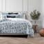 Ensemble de couvre-lit bleu en coton Bronte-110400123