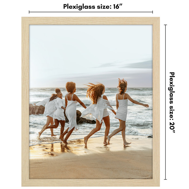 Affiche Bezuchov - Cadre photo en bois avec housse en plexiglas, L 16 po x H 20 po, Chêne naturel