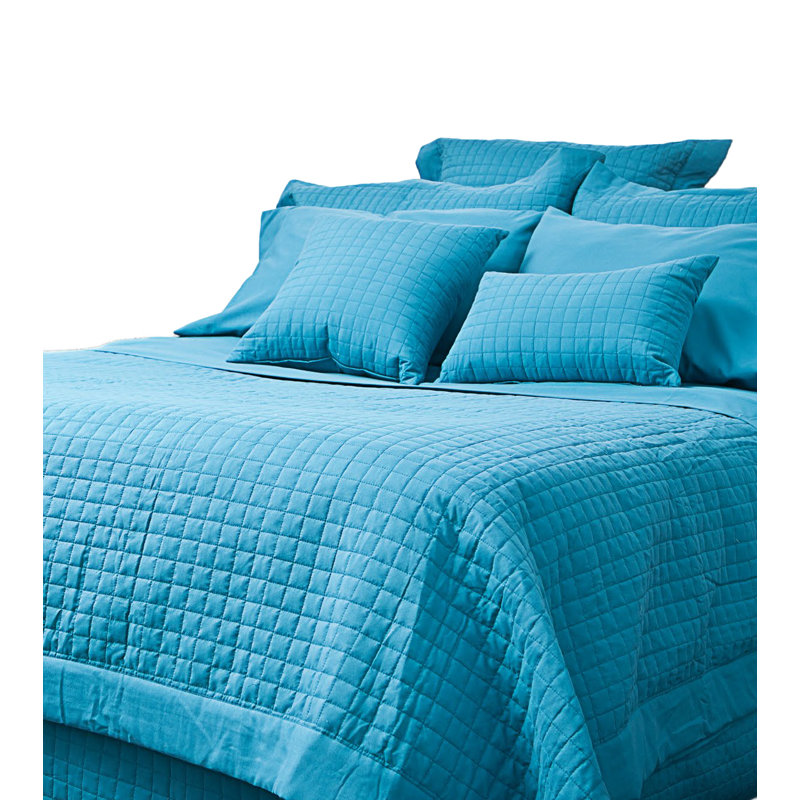 Grid Modern & Contemporary Duvet Cover, Queen, Teal