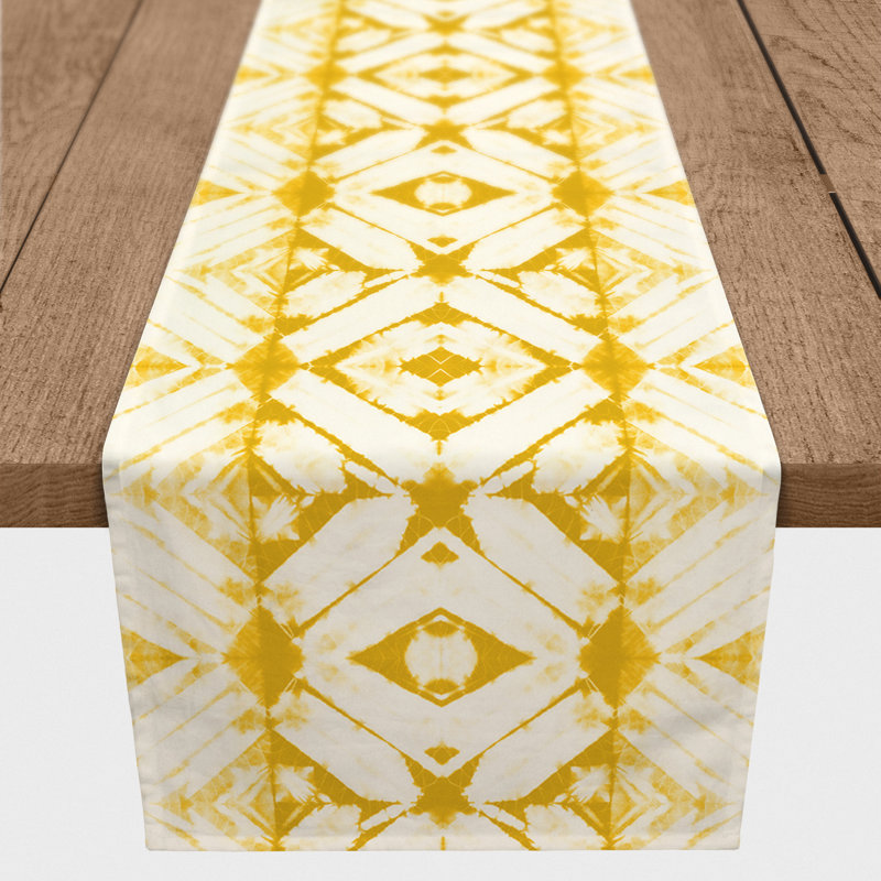Chemin de table Bonzie, 90 po x 16 po, Jaune
