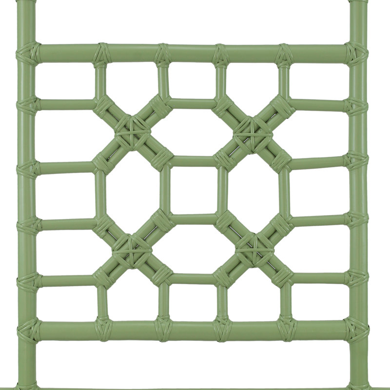Tête de lit en rotin, Vert, Double/Grand