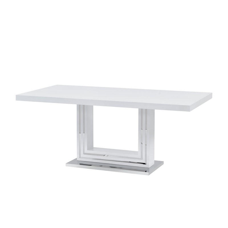 Ajamu Solid Wood Top Dining Table