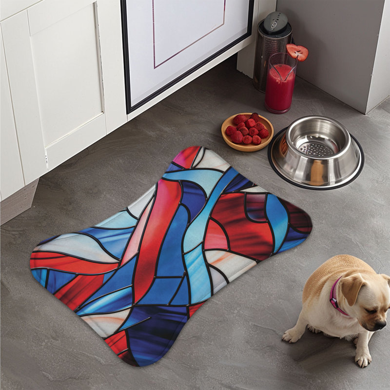 Tapis rouge, blanc, bleu - 1 pièce, 18"
