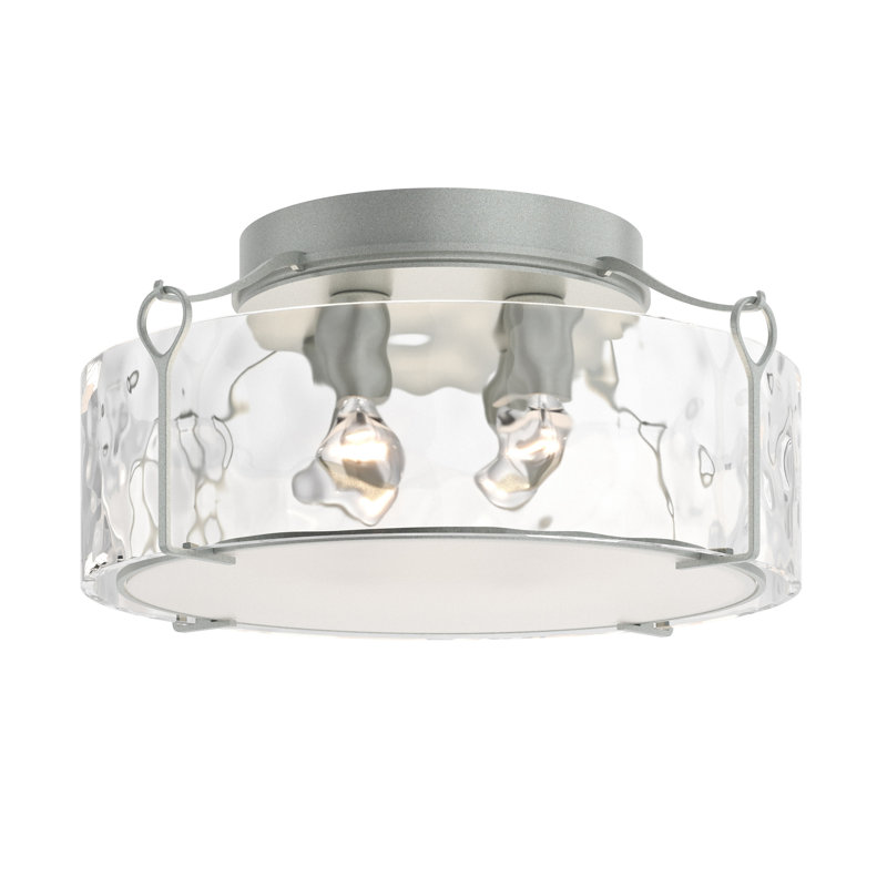 Bow 1 - Light Semi Flush Mount, Water Clear, Vintage Platinum