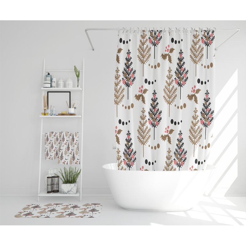 Raheem Polyester Shower Curtain Set