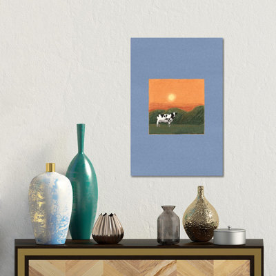«Lonely Cow», reproduction d'art sur toile tendue