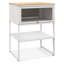39cm W Metal Bedside Table