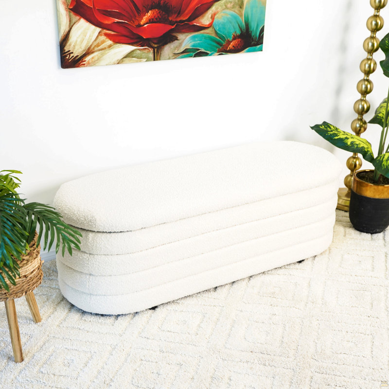 Banc blanc Cabana avec rangement