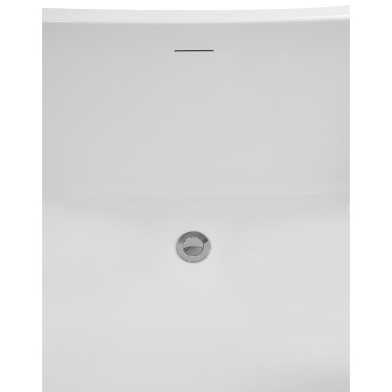 Baignoire autoportante 69 "avec drain interne Streamline, Chrome poli