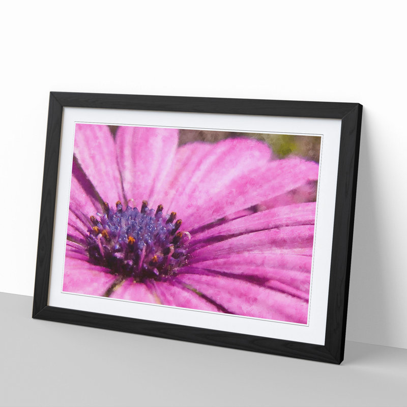 Purple Flower Vol.2 - Framed Print, 27cm H x 36cm W x 2cm D, Black Framed