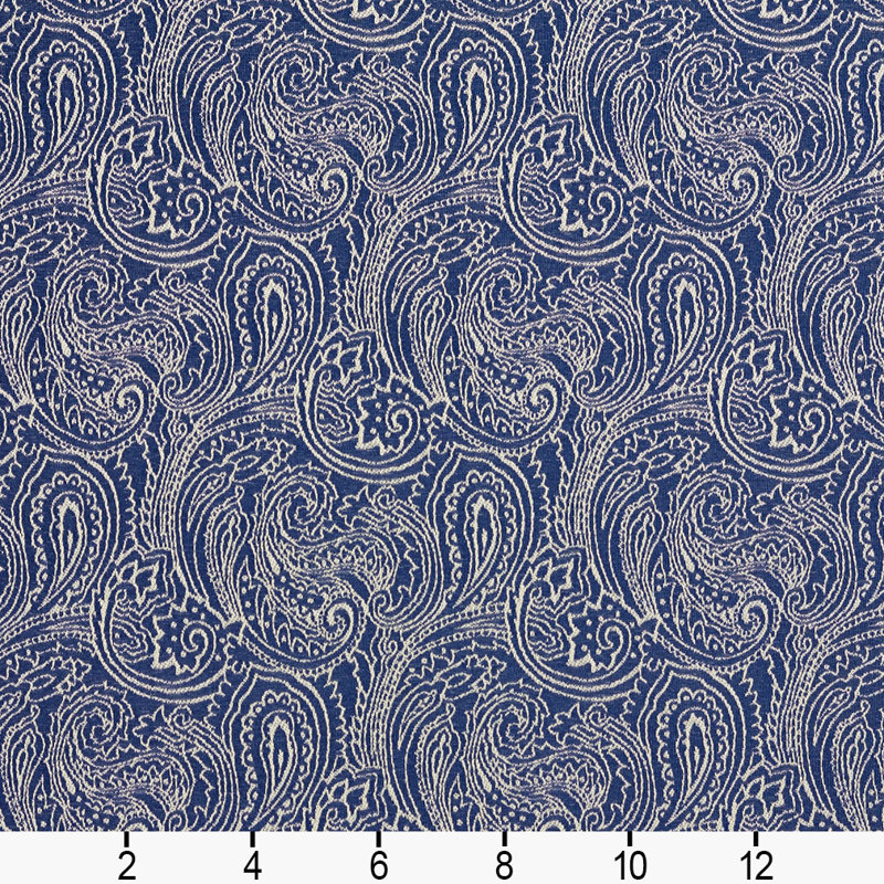 Tissu motif cachemire, Bleu 5