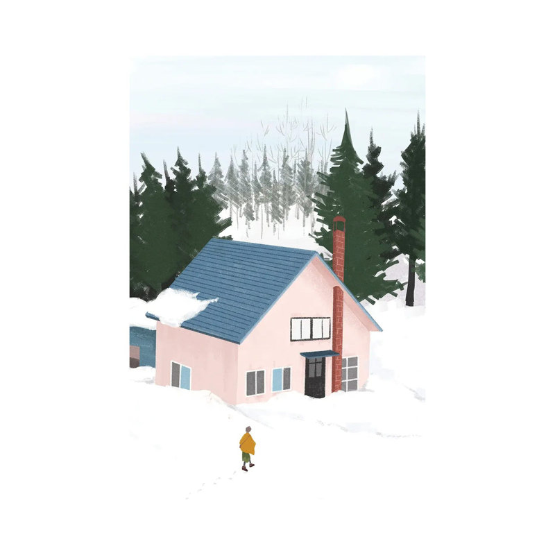 Winter Snowing Snow by Art Mirano - Wrapped Canvas Print, 20.32 cm H x 30.48 cm W