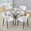 Elegant Dining Experience Transparent Glass Modern Style Home Comfort