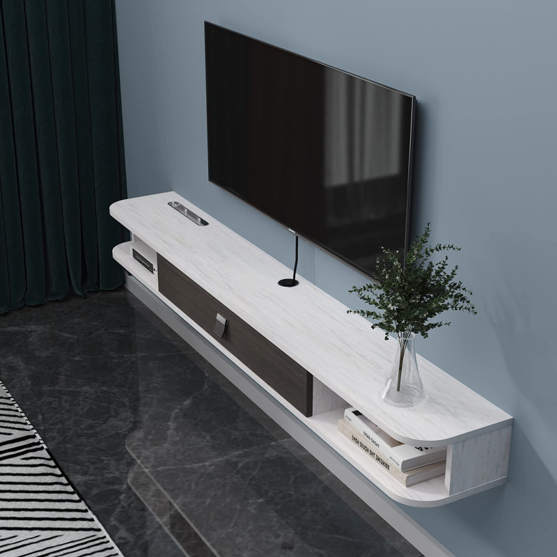 Floating Tv Stand For Tvs Up To 80", 6.29"H x 78.74"L x 9.29"W
