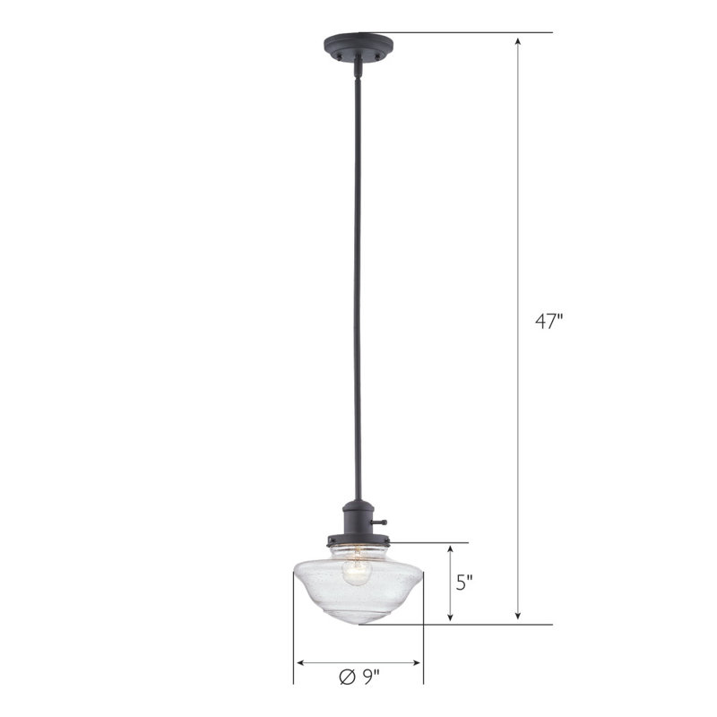 Luminaire suspendu simple à 1 lumière Ackermann