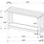 Console rectangulaire vieillie en bois d'ingénierie et pin vieilli avec tablette inférieure pour le vestibule de rangement Essentials