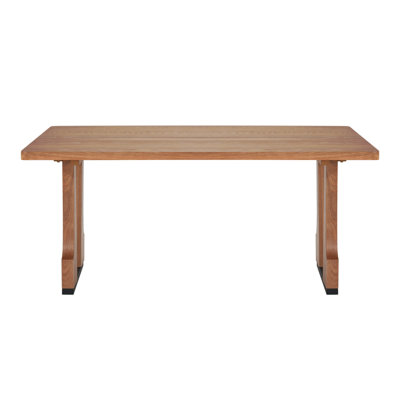 Table de salle à manger rectangulaire en bois massif H 29,5 po x P 35,5 po x l 63 po